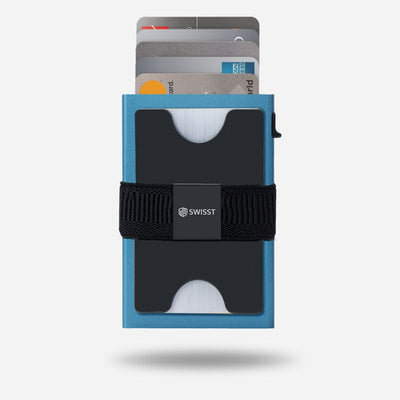 popup cardholder blue